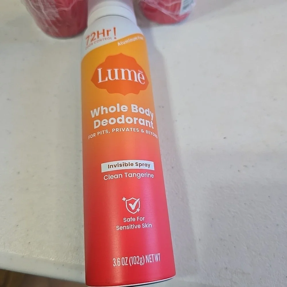 Lume Whole Body Women's‎ Invisible Spray Deodorant Tangerine. 3.6 oz each. 3 PK!